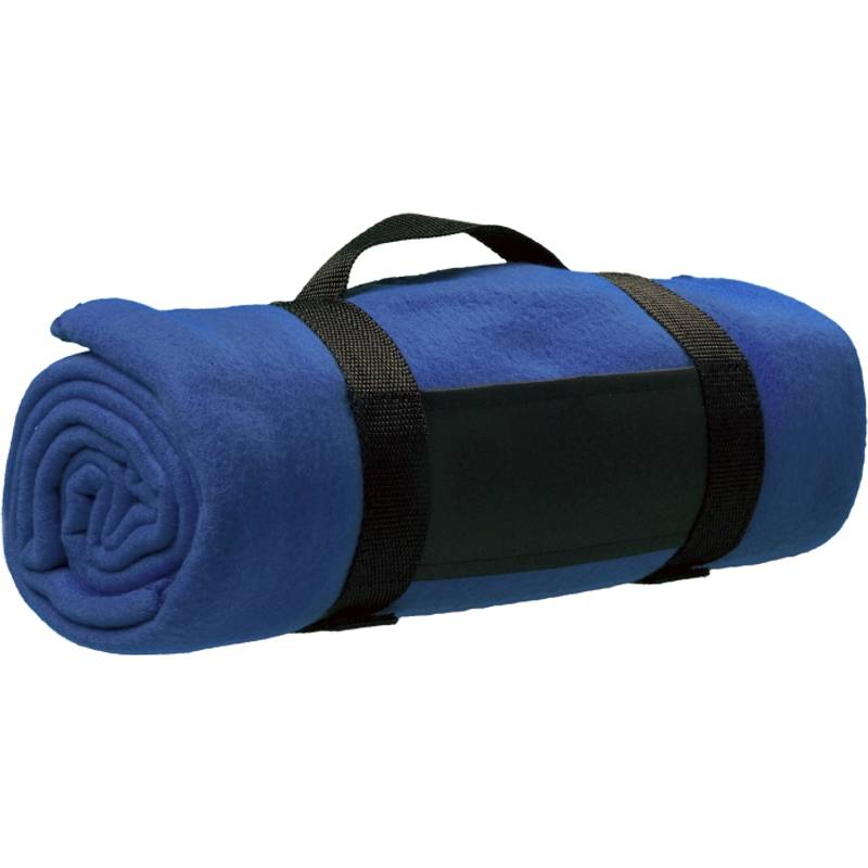 BARA fleecová deka, nyl.popruh, modrá BARA fleecová deka, nyl.popruh, modrá